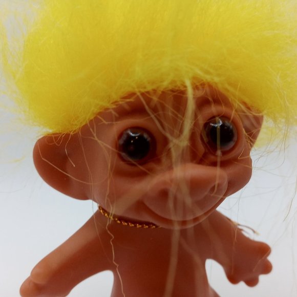 Vintage Troll Doll Uneeda Yellow Hair Collectible AS IS Toy Figurine Figure - Picture 8 of 15